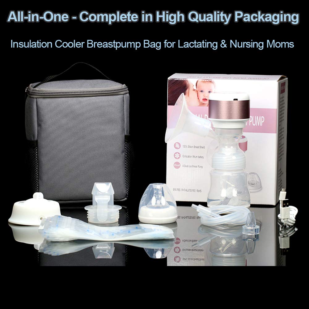 Portable Electric Breast Pump - YIHUNION Dual Use Battery Baby Milk Pump Rechargeable Single Breastfeeding Pump