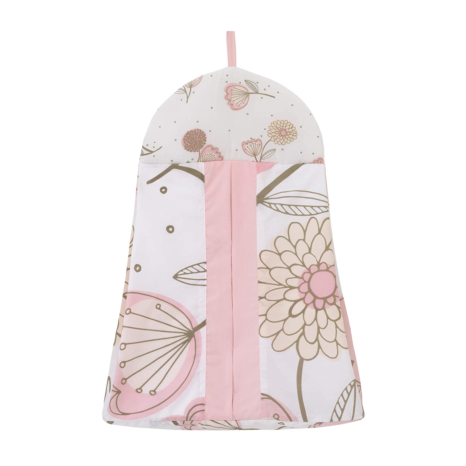 NoJo Beautiful Floral - Pink, Grey, White 10 Piece Crib Nursery Bedding Set