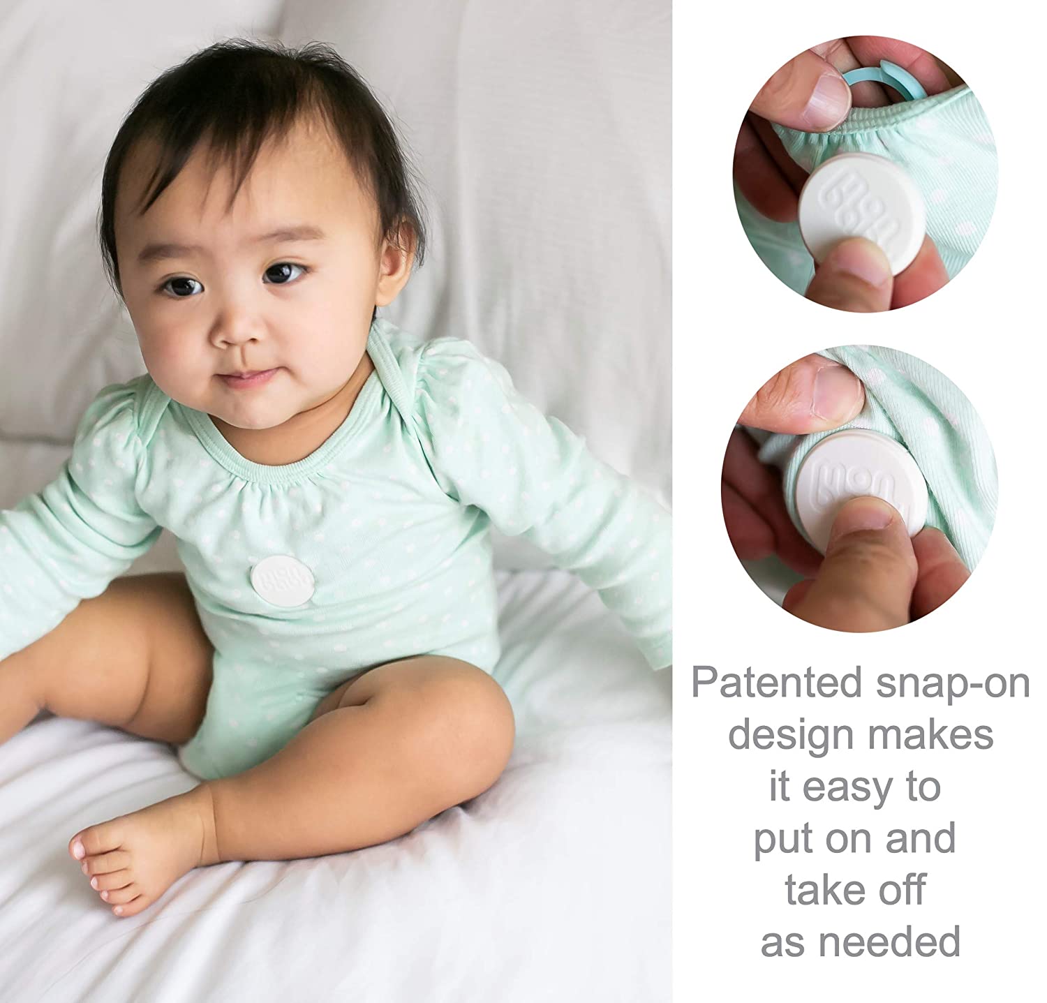 MonBaby Sleep Monitor with Body Temperature: Breathing, Rollover, Body Temperature Monitoring for Babies