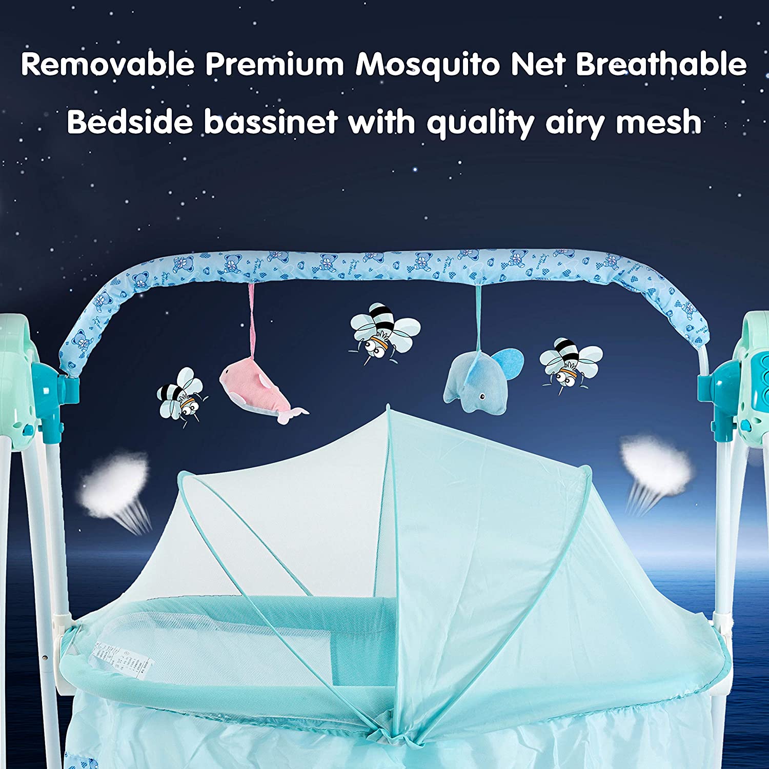 Baby Bassinet Crib Baby Bed - Newborn Baby Crib - Bedside Bassinet -Rocking Sturdy Cradle - Bedside Sleeper