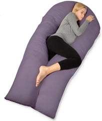 QUEEN ROSE U Shaped Pregnancy Body Pillow -Pregnancy and Maternity Pillow for Pregnant Women,with Luxury Satin Cover