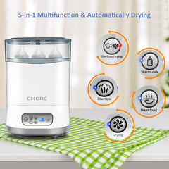 OMORC Baby Bottle Sterili-zer and Dryer 550W, Baby Milk Warmer