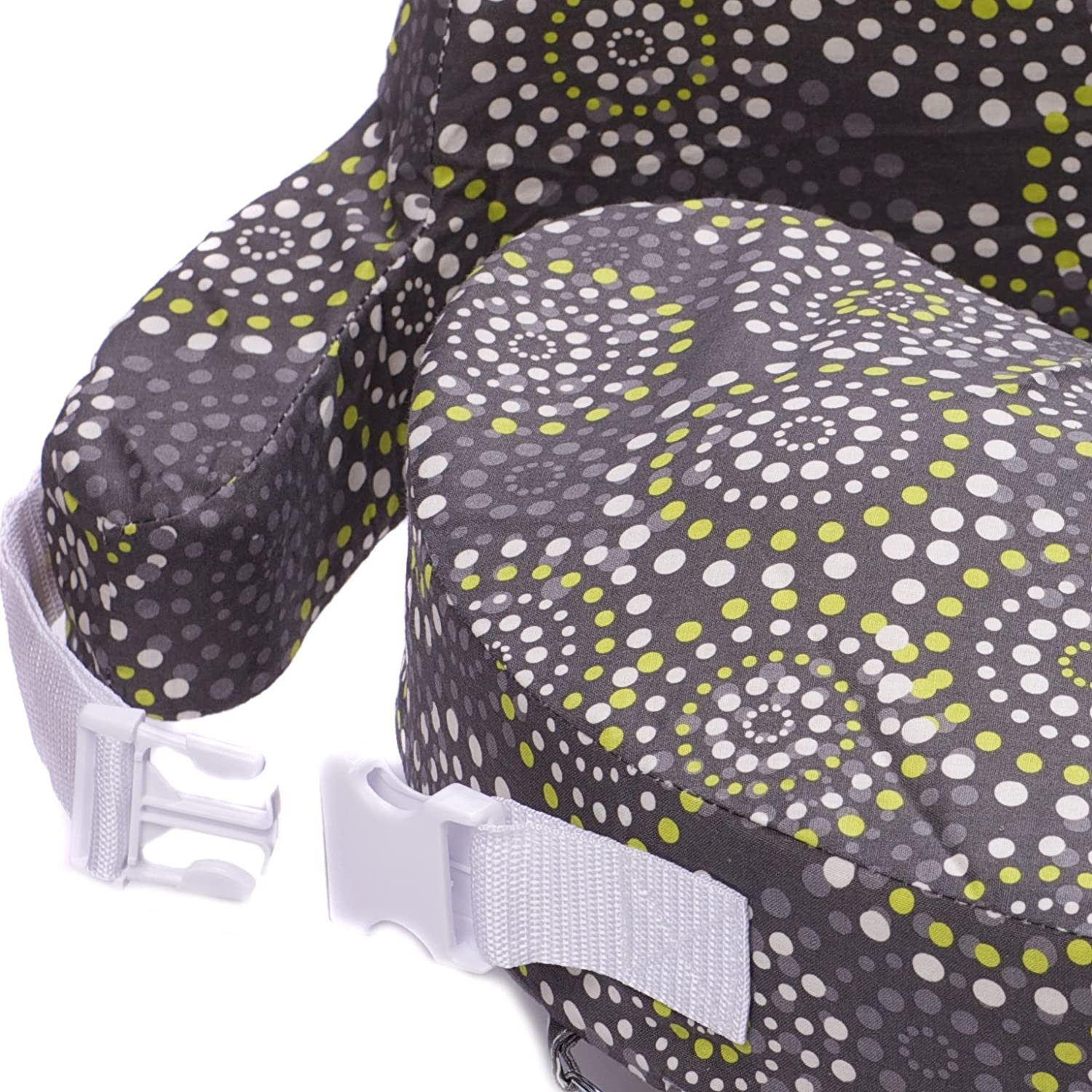 My Brest Friend Original Nursing Posture Pillow, Grey & Yellow Fireworks