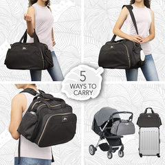 Portable Bassinet for Baby Travel - Travel Bassinets for Babies | Large 3 in 1 Diaper Bag Backpack Changing Station | Wear 5 Ways
