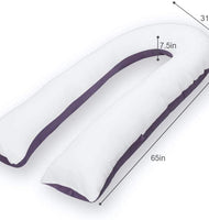 QUEEN ROSE U Shaped Pregnancy Body Pillow -Pregnancy and Maternity Pillow for Pregnant Women,with Luxury Satin Cover