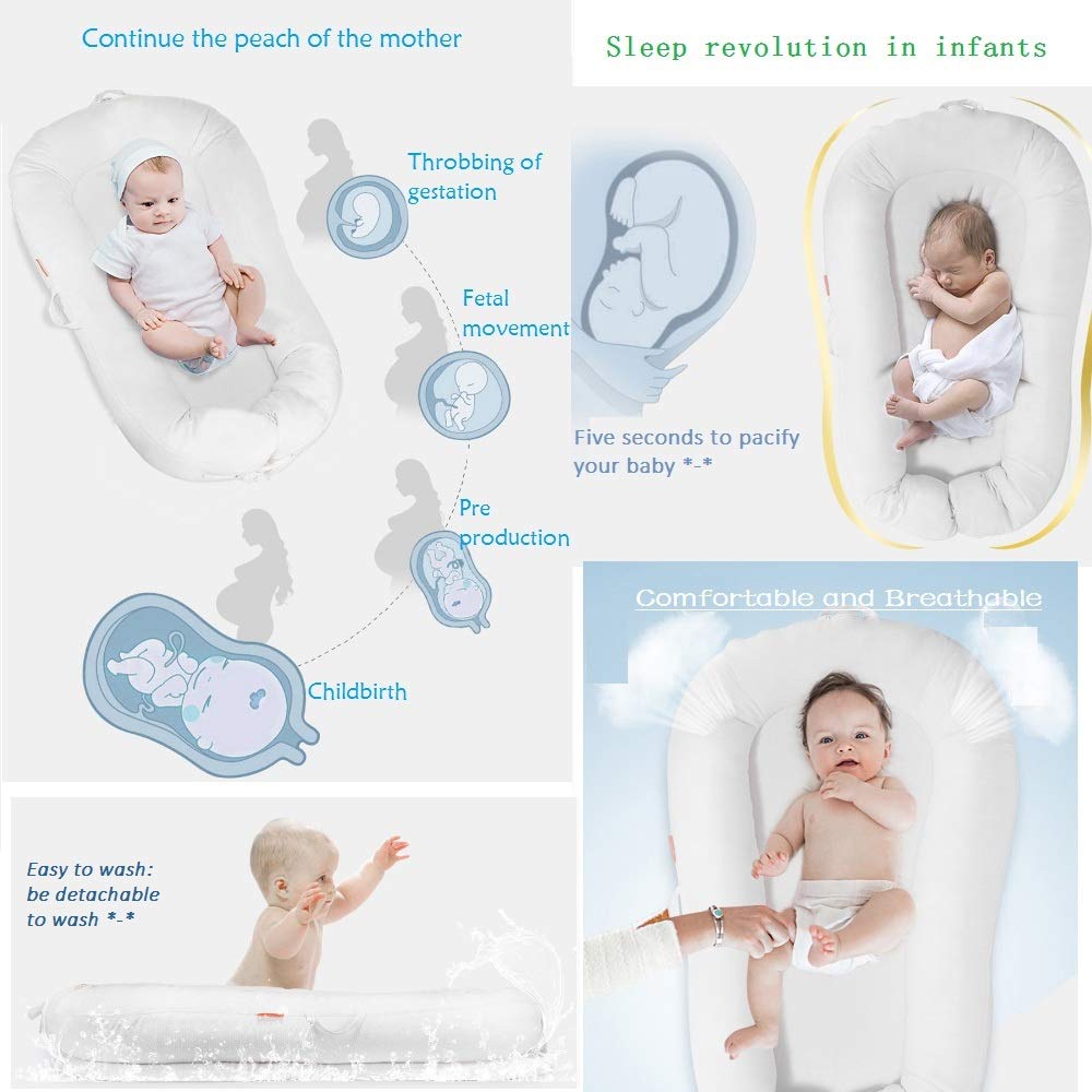 Brandream Baby Nest Bed, Baby Bassinet for Bed, Newborn Infant Co-Sleeping Portable Cribs