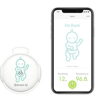 (2020 New Model) Sense-U Baby Monitor with Breathing Rollover Movement Body Temperature Sensors: Track Your Baby's Breathing, Rollover