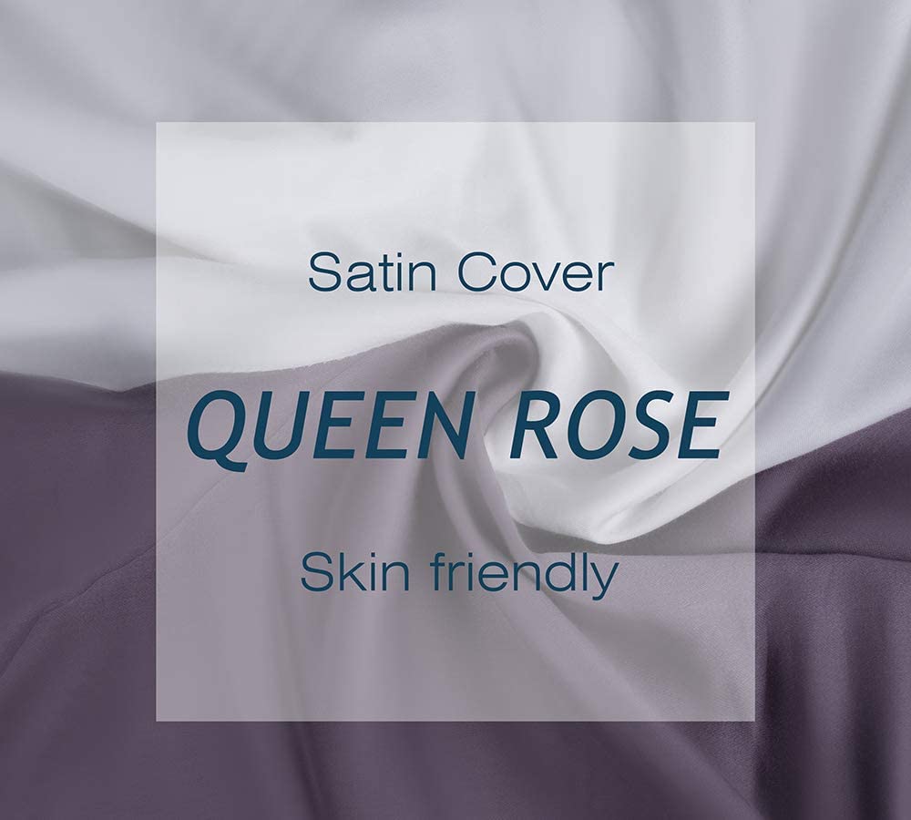QUEEN ROSE U Shaped Pregnancy Body Pillow -Pregnancy and Maternity Pillow for Pregnant Women,with Luxury Satin Cover