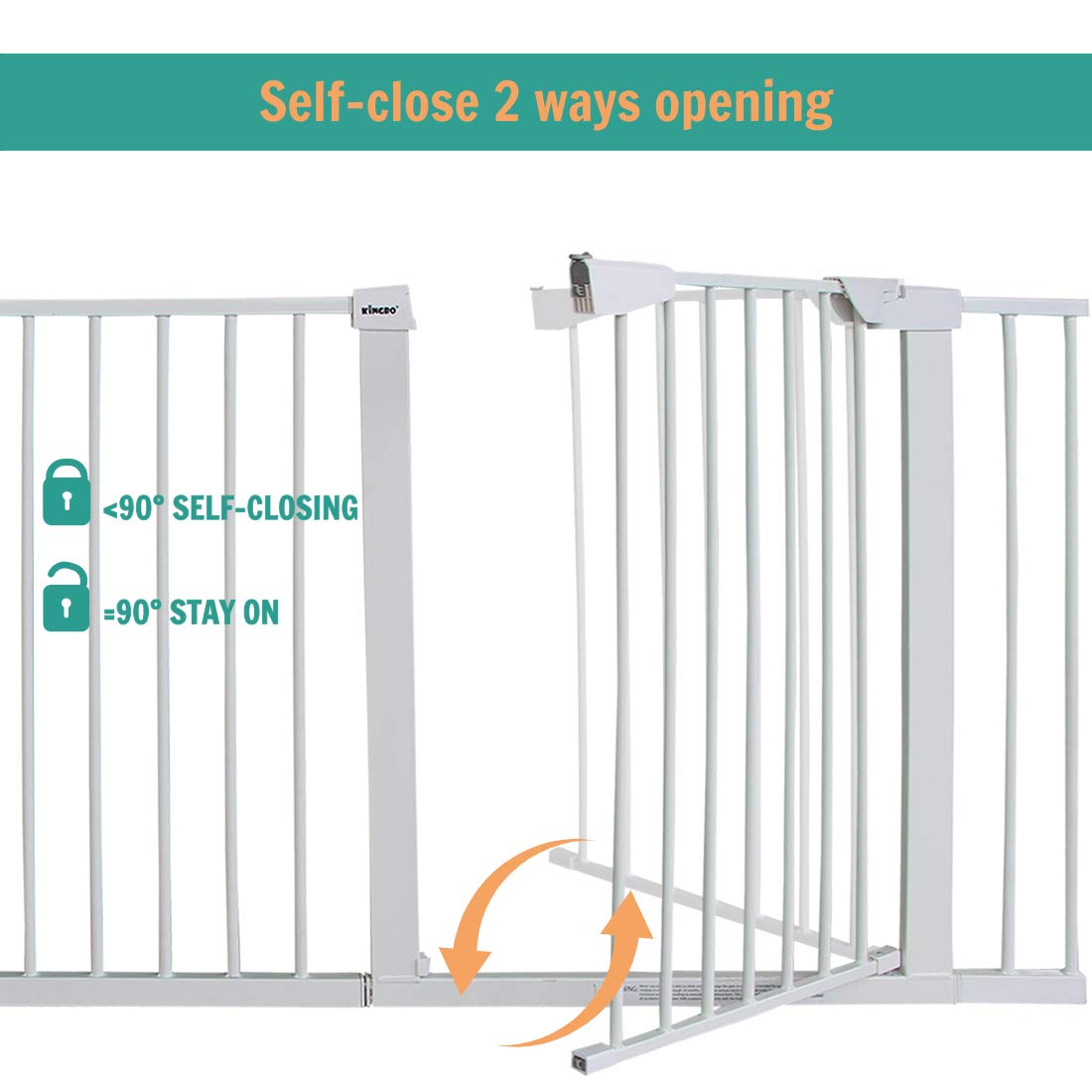 Fairy Baby Extra Wide Baby Gate for Kids Or Pets Walk Thru Dog Gates for The House Doorway Child Safety Gate 81.89