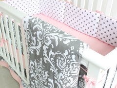 Sahaler Baby Crib Bedding Set for Girls Boys | 7 Pieces Set of Floral Nursery Bedding | Baby Blanket & Fitted Crib Sheets & Skirt & Bumper