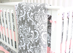 Sahaler Baby Crib Bedding Set for Girls Boys | 7 Pieces Set of Floral Nursery Bedding | Baby Blanket & Fitted Crib Sheets & Skirt & Bumper