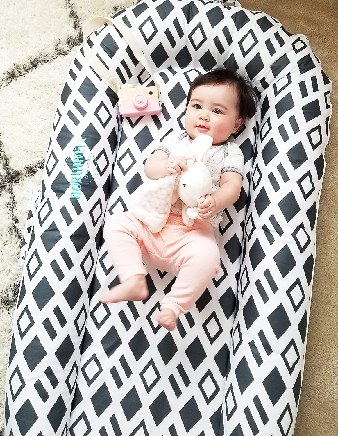 CuddleNest Mighty by LoLueMade: Toddler Lounger, Toddler Nest, and Resting Station - for 9-36 Months (Haven)