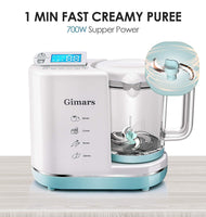 Gimars Upgrade 700W Auto Cleaning Fast Puree Steaming Baby Food Maker Processor