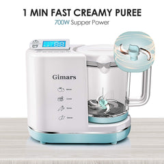 Gimars Upgrade 700W Auto Cleaning Fast Puree Steaming Baby Food Maker Processor