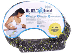 My Brest Friend Original Nursing Posture Pillow, Grey & Yellow Fireworks