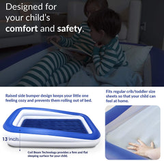 EnerPlex Kids Inflatable Toddler Travel Bed with High Speed Pump, Portable Air Mattress for Kids