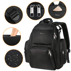 Diaper Bags for Boys, Large Baby Diaper Bookbag with Changing Pad, Stroller Straps, Lots of Pockets for Dad and Mom