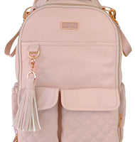 Itzy Ritzy Diaper Bag Backpack – Large Capacity Boss Backpack Diaper Bag Featuring Bottle Pockets, Changing Pad, Stroller Clips and Comfortable Backpack Straps, Blush