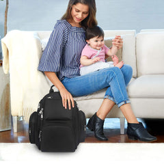Diaper Bags for Boys, Large Baby Diaper Bookbag with Changing Pad, Stroller Straps, Lots of Pockets for Dad and Mom