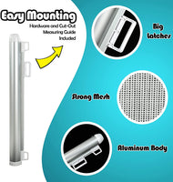 New Retractable Baby Gate - Wide Mesh Safety Pet Gate (Up to 51 Inches) for Children, Dogs for Stairs, Doorways, Stairways, Indoor and Outdoor Use.