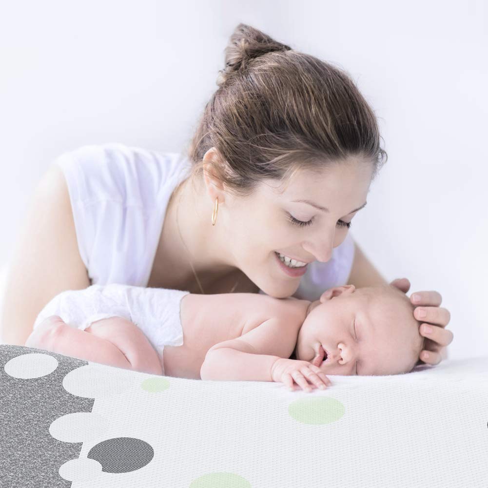 Dourxi 3-Layer 6 Inch Crib Mattress Dual-Sided | High Density Hard Foam for Infants, Cool Gel Memory Foam Side for Toddlers