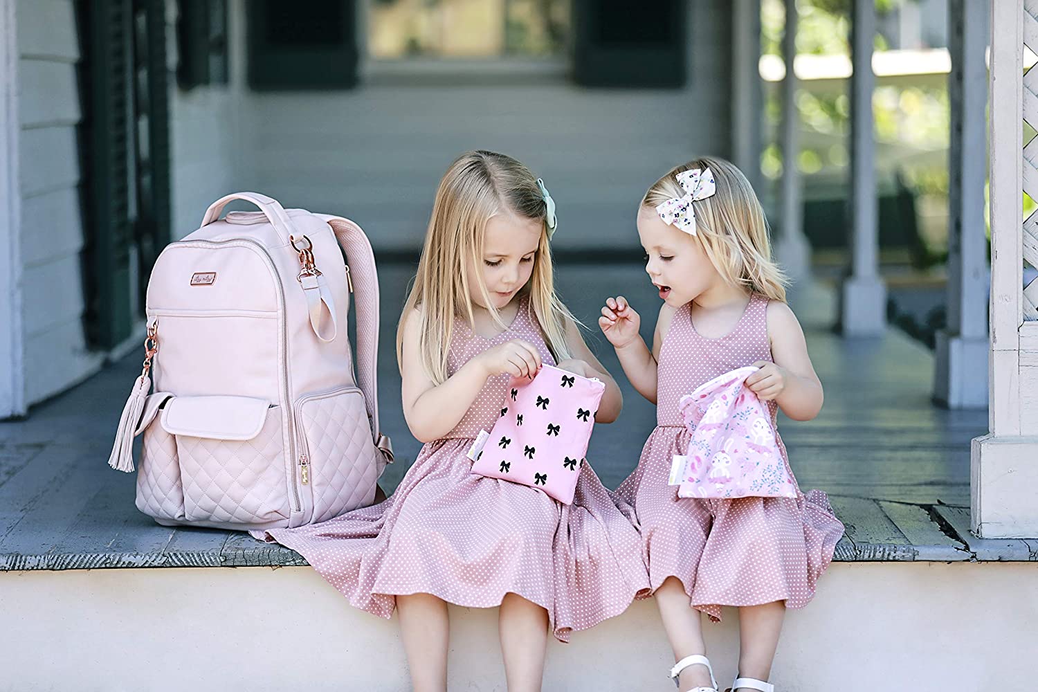 Itzy Ritzy Diaper Bag Backpack – Large Capacity Boss Backpack Diaper Bag Featuring Bottle Pockets, Changing Pad, Stroller Clips and Comfortable Backpack Straps, Blush