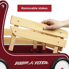 Radio Flyer Classic Walker Wagon, Sit to Stand Toddler Toy, Wood Walker