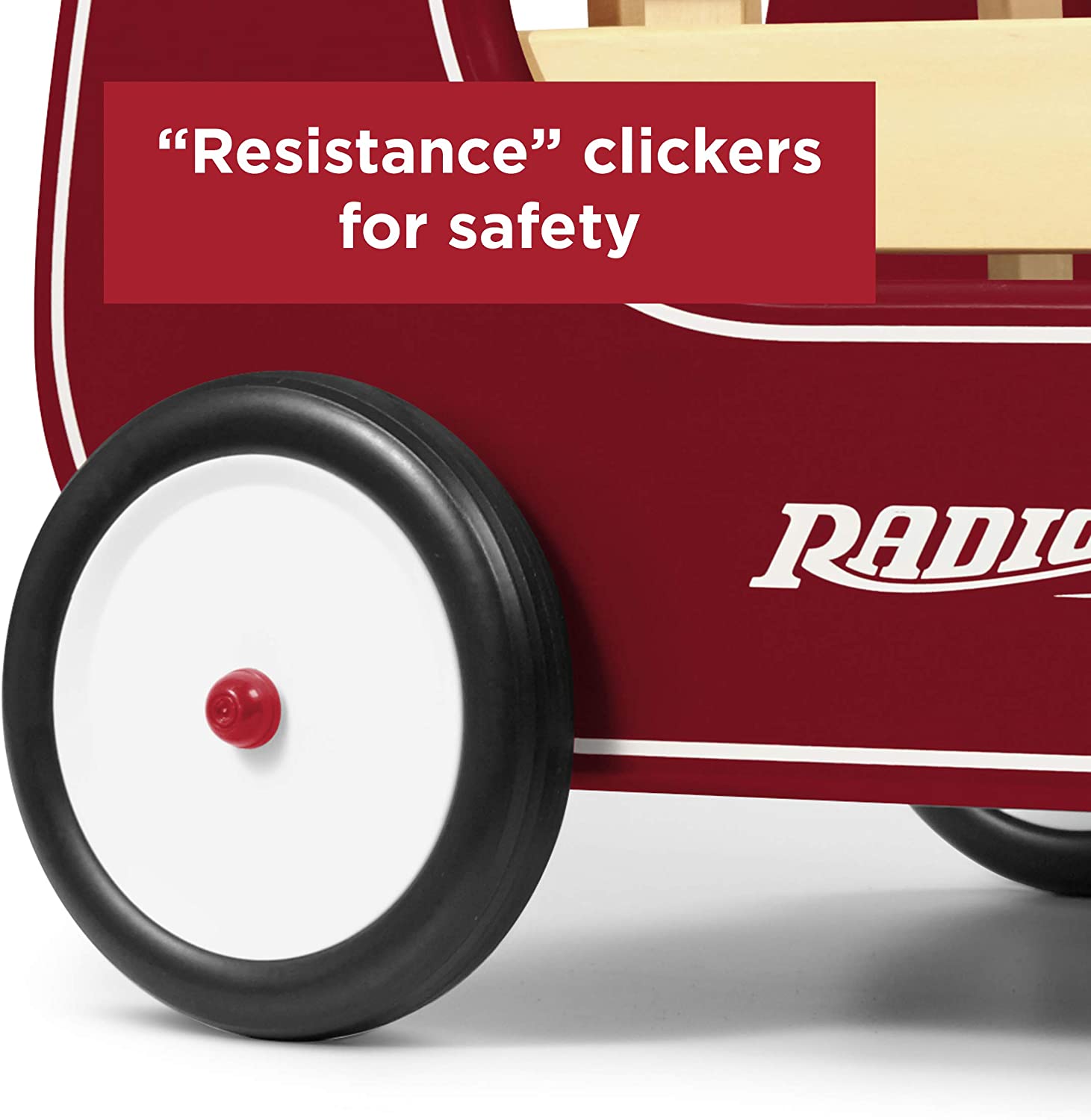 Radio Flyer Classic Walker Wagon, Sit to Stand Toddler Toy, Wood Walker