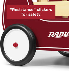 Radio Flyer Classic Walker Wagon, Sit to Stand Toddler Toy, Wood Walker