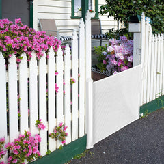 New Retractable Baby Gate - Wide Mesh Safety Pet Gate (Up to 51 Inches) for Children, Dogs for Stairs, Doorways, Stairways, Indoor and Outdoor Use.