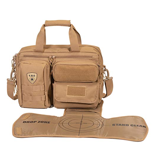 Tactical Baby Gear Deuce 2.0 Tactical Diaper Bag with Changing Mat (Coyote Brown)