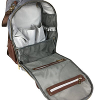 Itzy Ritzy Diaper Bag Backpack – Large Capacity Boss Backpack Diaper Bag Featuring Bottle Pockets, Changing Pad, Stroller Clips and Comfortable Backpack Straps, Handsome Heather Gray