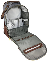 Itzy Ritzy Diaper Bag Backpack – Large Capacity Boss Backpack Diaper Bag Featuring Bottle Pockets, Changing Pad, Stroller Clips and Comfortable Backpack Straps, Handsome Heather Gray