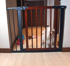 Fairy Baby Pet Gate Narrow Baby Gates Extra Wide for Doorways Wood Pressure Mounted Child Gate Walk Through Baby Gate with Door