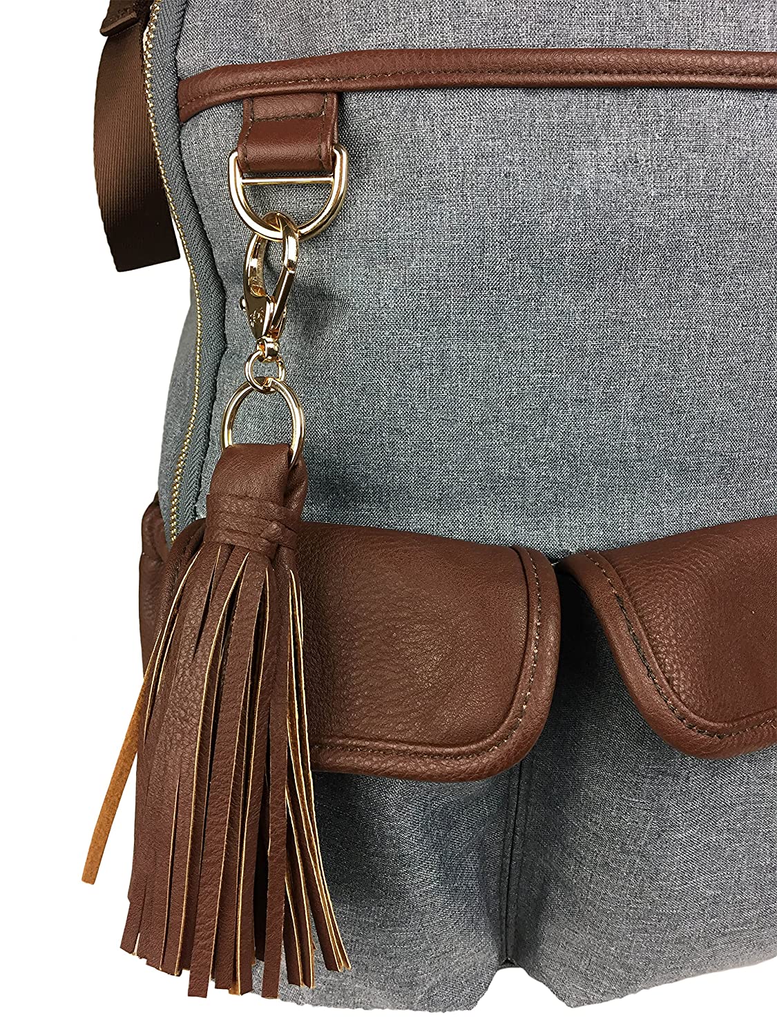 Itzy Ritzy Diaper Bag Backpack – Large Capacity Boss Backpack Diaper Bag Featuring Bottle Pockets, Changing Pad, Stroller Clips and Comfortable Backpack Straps, Handsome Heather Gray