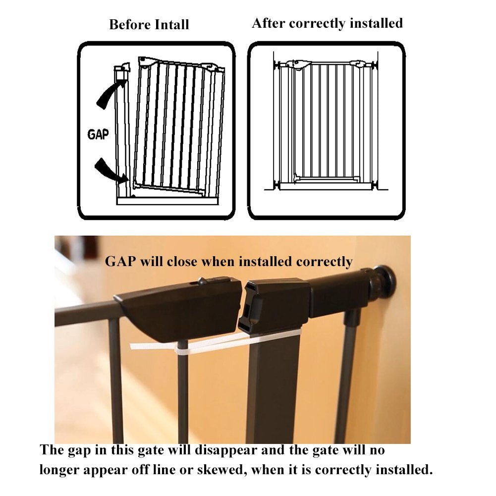 Fairy Baby Pet Gate Narrow Baby Gates Extra Wide for Doorways Wood Pressure Mounted Child Gate Walk Through Baby Gate with Door