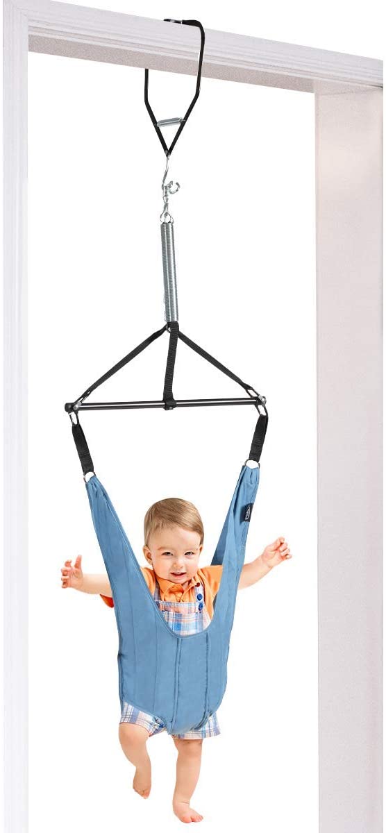 Baby Jumper Door Bouncer, Infant Spring Jumping Exerciser Set with Door Clamp, Adjustable Strap