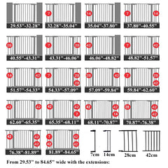 Fairy Baby Pet Gate Narrow Baby Gates Extra Wide for Doorways Wood Pressure Mounted Child Gate Walk Through Baby Gate with Door