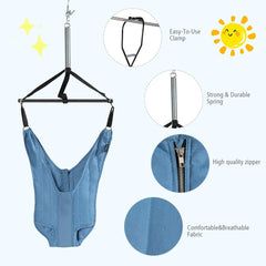 Baby Jumper Door Bouncer, Infant Spring Jumping Exerciser Set with Door Clamp, Adjustable Strap