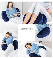 ERDFCV Pregnancy Pillow,U-Shaped Full Body Pillow and Maternal Support 100% Cotton Satin Cotton Cover Maternity Pillow Baby Breastfeeding Pillows Pregnancy Waist Pillow