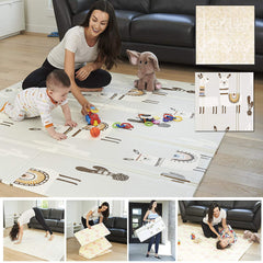 XDEMODA Reversible Baby Play Mat & Exercise Mat - Fun & Stylish Foam Floor Playmat
