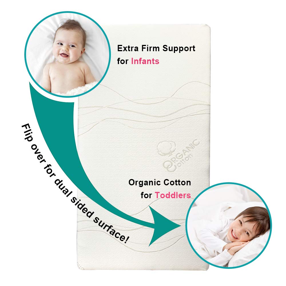 Wonder Dream Baby Crib Mattress and Toddler Mattress, Organic Cotton