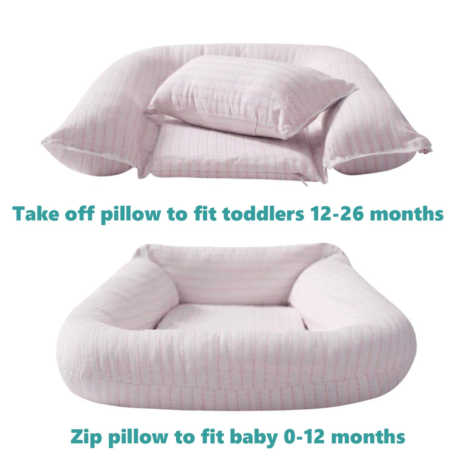 Premium Baby Nest, Baby Lounger - Durable Deluxe Jacquard Cotton Cosleeper for Baby