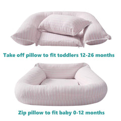 Premium Baby Nest, Baby Lounger - Durable Deluxe Jacquard Cotton Cosleeper for Baby