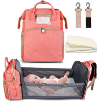 5-in-1 Travel Bassinet Foldable Baby Bed, ZOUNICH Diaper Bag Backpack Changing Station for Men Women,Portable Bassinets for Baby Girls Boys