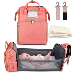5-in-1 Travel Bassinet Foldable Baby Bed, ZOUNICH Diaper Bag Backpack Changing Station for Men Women,Portable Bassinets for Baby Girls Boys