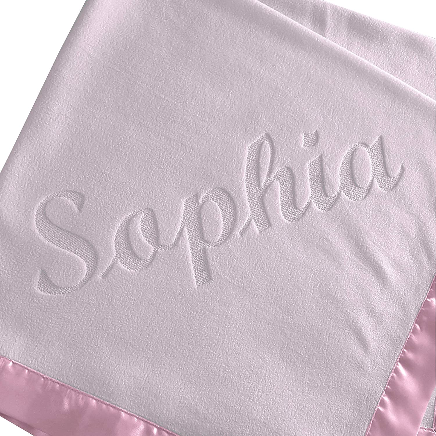 Custom Catch Personalized Baby Blanket for Girls - Pink - Newborn or Infant Gift with Name