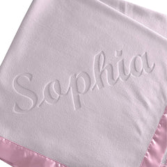 Custom Catch Personalized Baby Blanket for Girls - Pink - Newborn or Infant Gift with Name