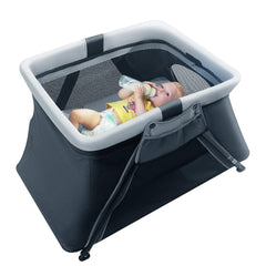 ANGELBLISS 2 in 1 Travel Crib, Lightweight, Pack Play-Yard for Infants & Toddlers