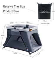ANGELBLISS 2 in 1 Travel Crib, Lightweight, Pack Play-Yard for Infants & Toddlers